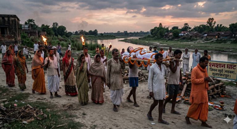 मुजफ्फरपुर में जिंदा बेटी का अंतिम संस्कार: सामाजिक बहिष्कार के डर से परिजनों ने किया प्रतीकात्मक दाह संस्कार